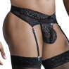 CandyMan String et Porte-jarretelles Heria Noir
